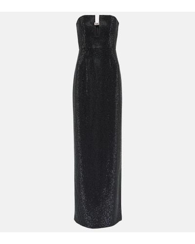 Roland Mouret Crystal-embellished Strapless Gown - Black