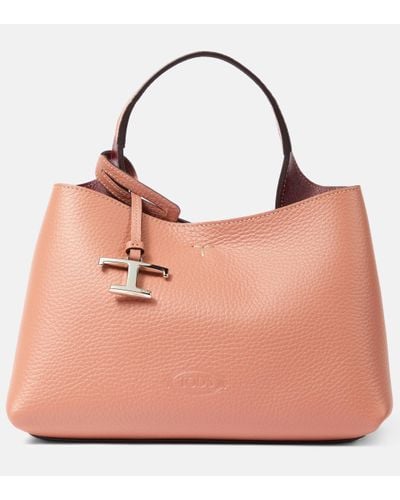 Tod's Apa Micro Leather Tote Bag - Pink