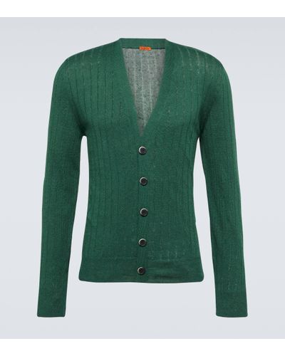 Barena Calanca Linen And Cotton Cardigan - Green