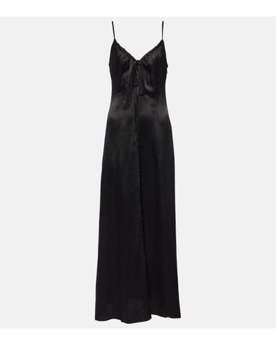 Proenza Schouler Robe longue White Label Harper en satin - Noir