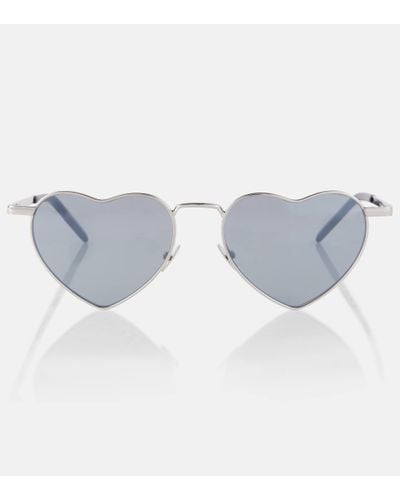 Saint Laurent Sl 301 Loulou Heart-shaped Sunglasses - Blue