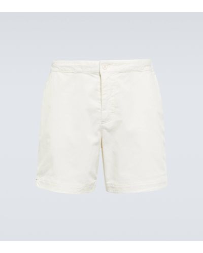 Orlebar Brown Bulldog Cotton Corduroy Shorts - White