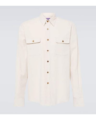 Ralph Lauren Purple Label Cotton Corduroy Shirt - Natural