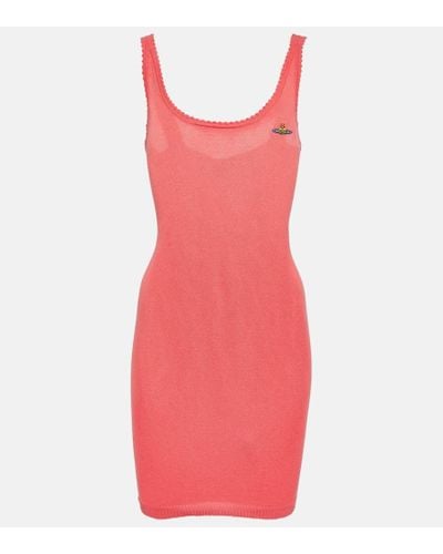 Vivienne Westwood Kleid mit Logo-Stickerei - Pink