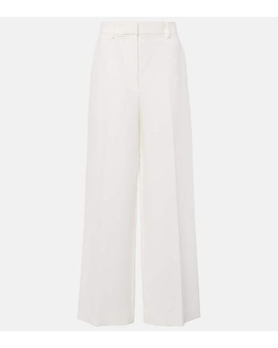Khaite Bacall Mid-rise Wide-leg Pants - White