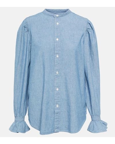Polo Ralph Lauren Camisa vaquera de manga farol - Azul