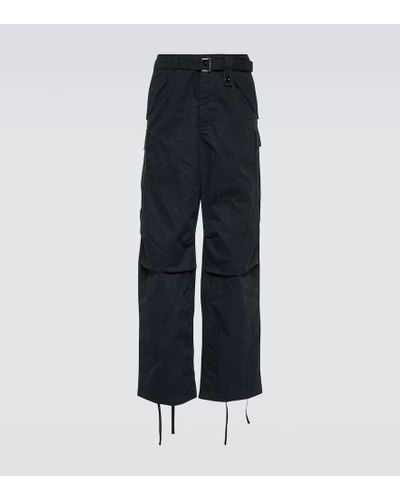 Sacai Pantalones cargo de mezcla de algodon - Azul