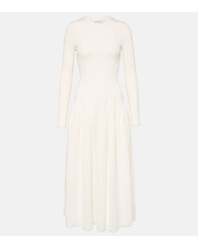 Altuzarra Denning Ribbed-knit Midi Dress - White