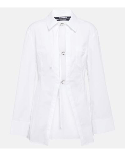 Jacquemus La Chemise Lavior Cotton-blend Shirt - White