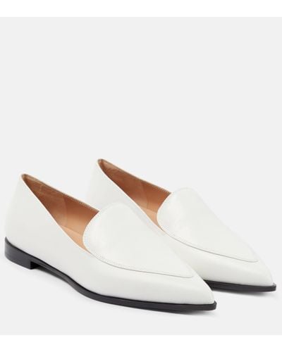 Gianvito Rossi Perry Leather Loafers - White