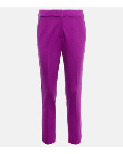 Max Mara Tanga Slim Jersey Trousers - Purple