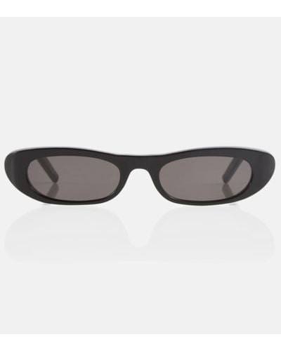 Saint Laurent Sl 557 Shade Oval Sunglasses - Grey