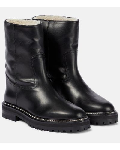 Jimmy Choo Yari Leather Ankle Boots - Black