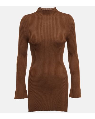 Wolford Ribbed-knit Wool Jumper - Brown
