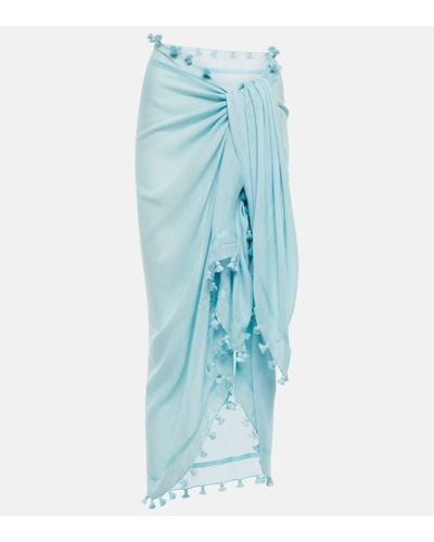 Melissa Odabash Pareo Embellished Beach Skirt - Blue
