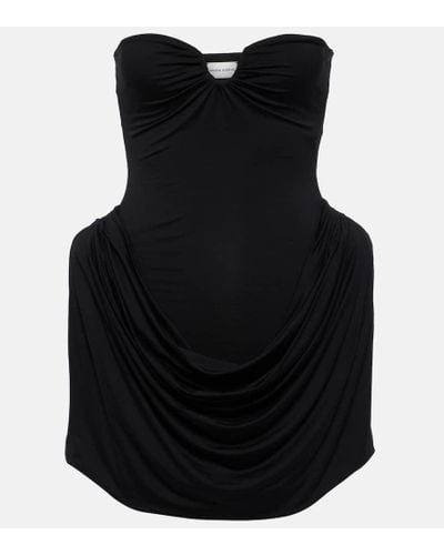 Magda Butrym Gathered Corset Jersey Minidress - Black