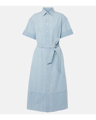 Polo Ralph Lauren Hemdblusenkleid aus Denim - Blau