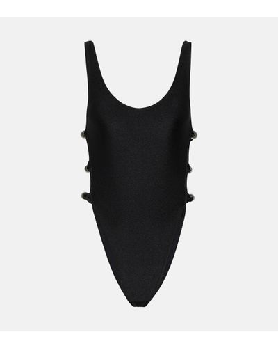 Adriana Degreas Deco Cutout Swimsuit - Black