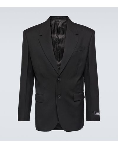 Versace Blazer en laine - Noir