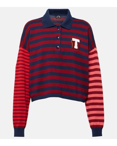 The Upside Bamford Sloane Cotton Polo Sweater - Red