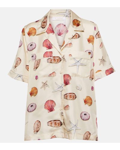 Chloé Printed Silk Twill Shirt - Multicolour