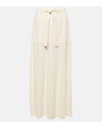 Max Mara Leisure Mia Linen-blend Maxi Skirt - Natural