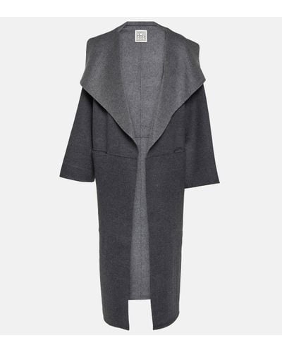 Totême Signature Wool And Cashmere Coat - Grey