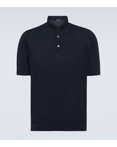 Thom Sweeney Cotton Polo Shirt - Blue