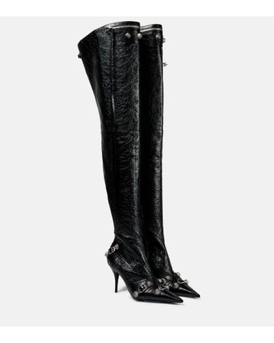 Balenciaga Stivali Cagole sopra il ginocchio 90mm - Nero
