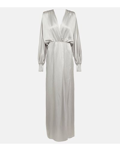 Max Mara Bridal Vociare Silk Satin Gown - Grey