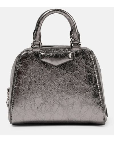 Givenchy Antigona Cube Nano Leather Tote Bag - Grey