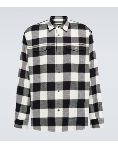 Undercover Checked Cotton Shirt - Black