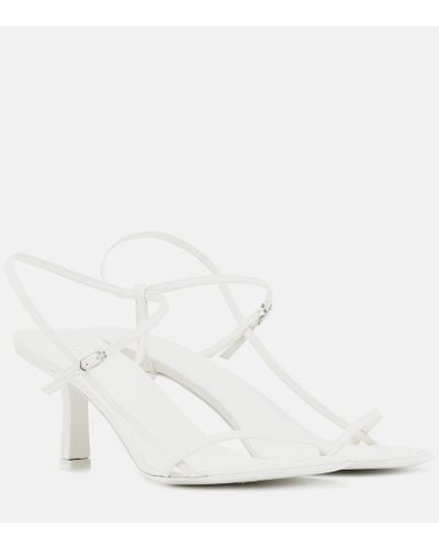 The Row Bare Leather Sandals - White