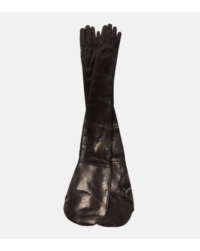 Jil Sander Leather Gloves - Black