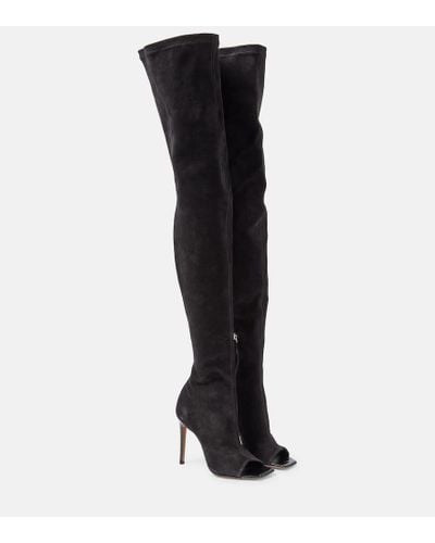 Paris Texas Botas mosqueteras Amanda 105 de ante - Negro