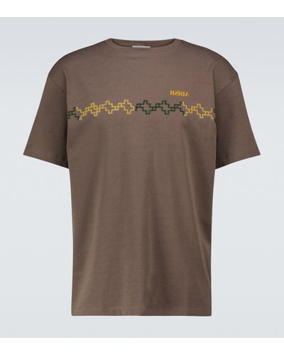 Adish Camiseta Maouj de algodon con logo - Marrón