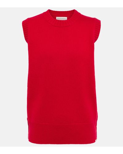 Extreme Cashmere Pullunder N°252 Layer aus Kaschmir - Rot
