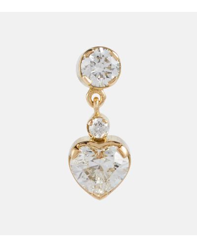 Sophie Bille Brahe Pendiente individual Chambre Diamant de oro amarillo de 18 ct con diamantes - Metálico