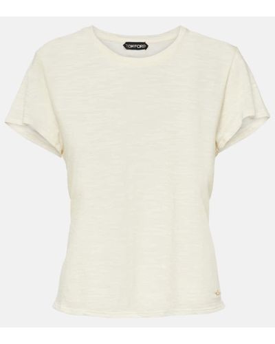 Tom Ford T-Shirt aus Baumwoll-Jersey - Weiß