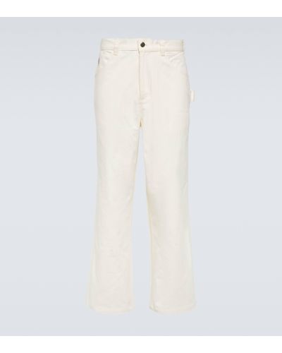 Bode Knolly Brook Cotton Herringbone Trousers - White
