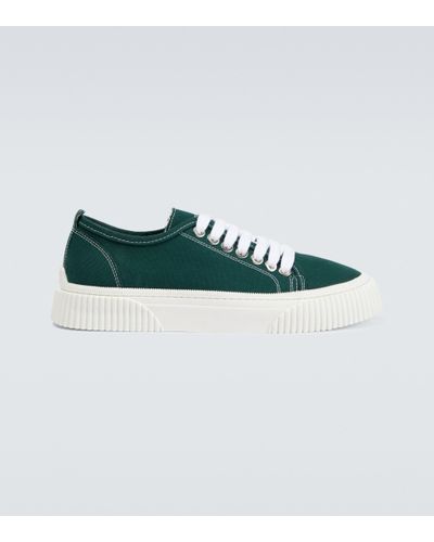 Ami Paris Canvas Lace-up Sneakers - Green