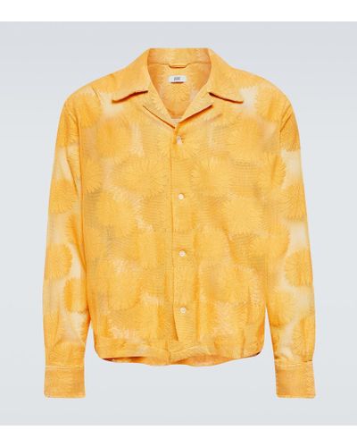 Bode Hemd Sunflower aus einem Baumwollgemisch - Gelb