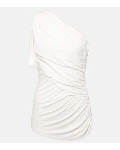 Rick Owens Top Lilies Amira in jersey drappeggiato - Bianco