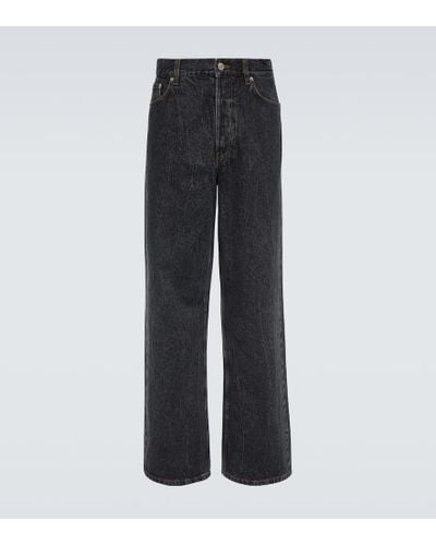 Dries Van Noten Jeans anchos con efecto deslavado - Gris