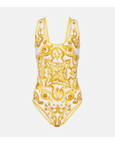Dolce & Gabbana Majolica Swimsuit - Metallic