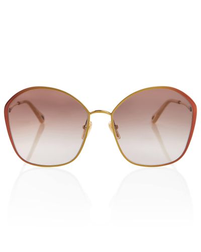 Chloé Irene Oversized Sunglasses - Brown