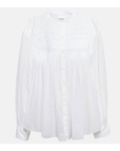 Isabel Marant Plalia Oversized Cotton Blouse - White