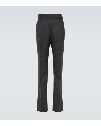 Lanvin Straight-leg Virgin Wool Pants - Gray