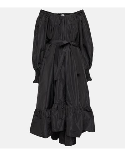 Patou Off-shoulder Faille Maxi Dress - Black
