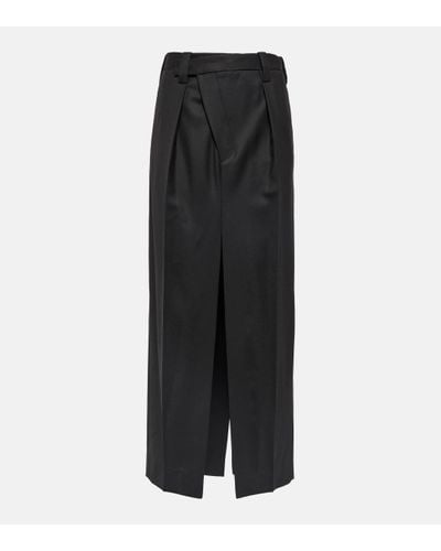 Victoria Beckham Tailored Wool-blend Maxi Skirt - Black